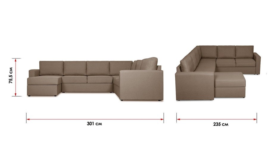 Угловой диван габариты 2600х1600