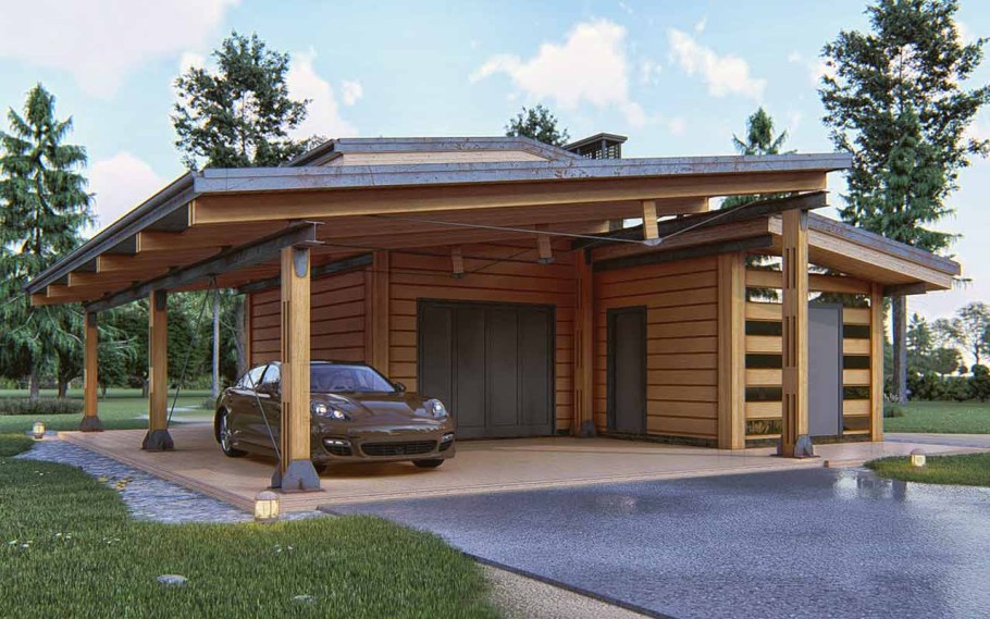 Гараж на даче