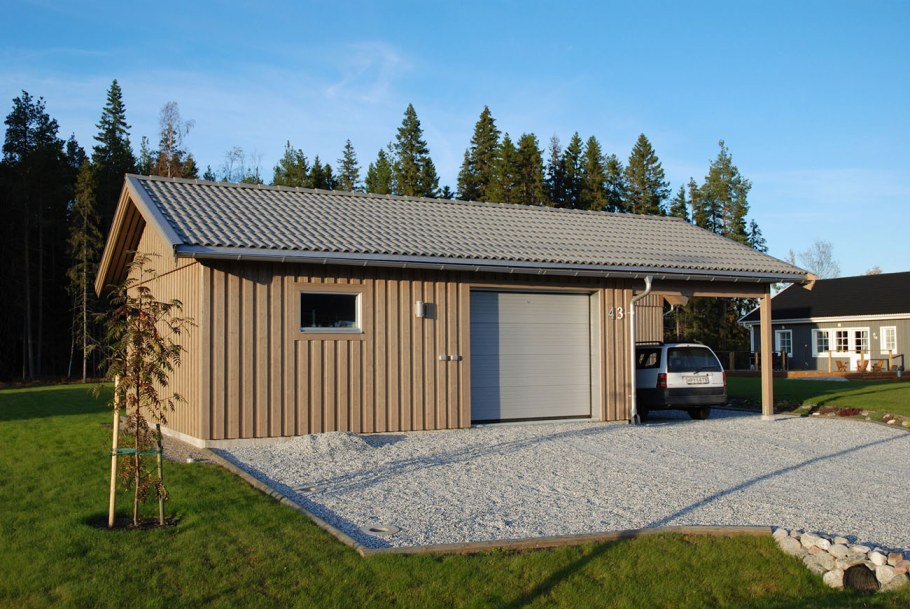 Навес для автомобиля в современном стиле