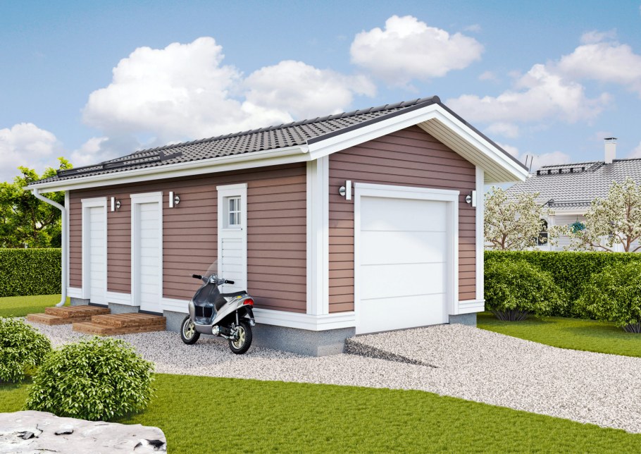 Гараж плюс сбоку навес