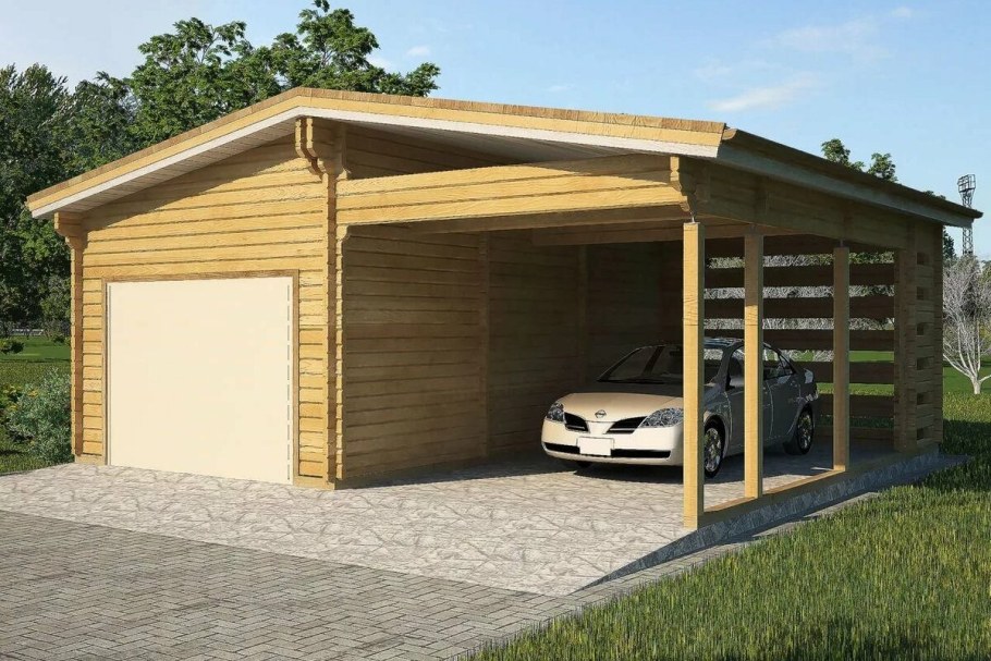 Деревянный гараж