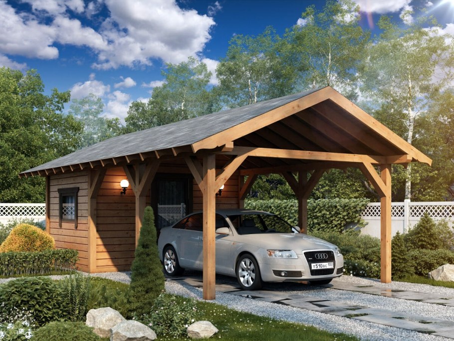 Гараж на даче