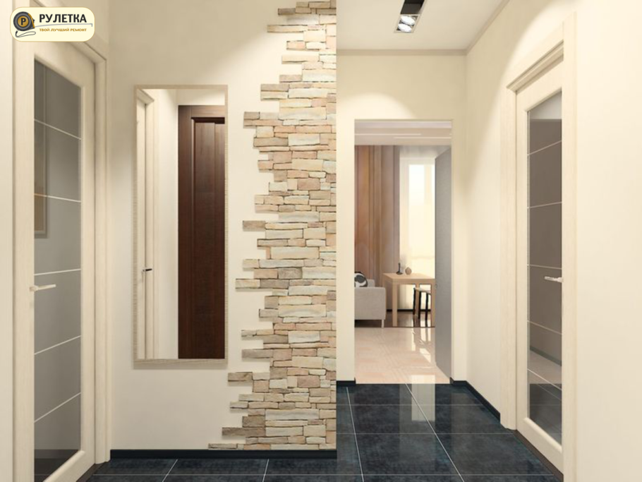 Декор угла в прихожей