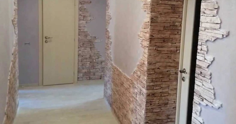 Штукатурка под кирпич в интерьере