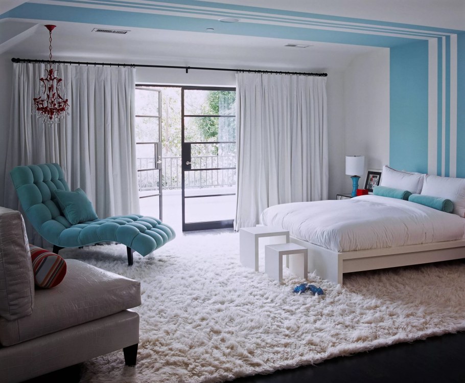 Интерьер в сине бежевых тонах