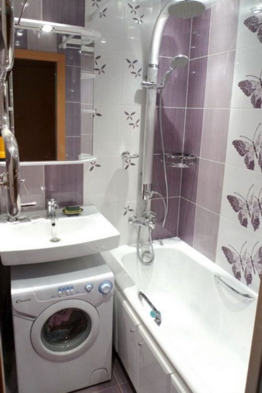 Ванная комната в хрущевке со стиральной машиной
