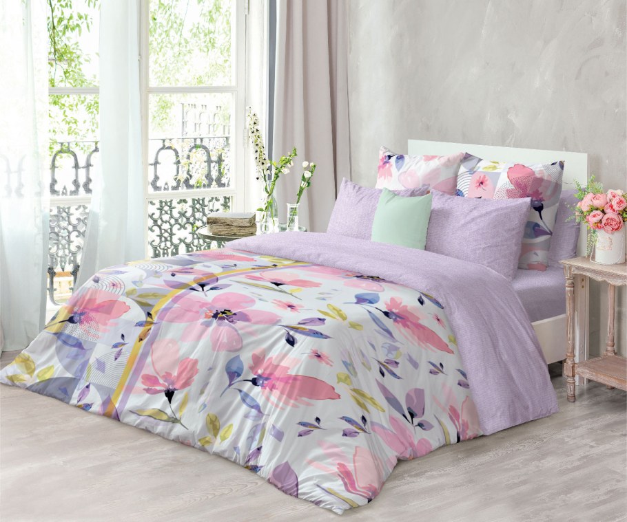 КПБ евро Verossa перкаль с нав.70х70 + 50х70 (рис.8425/1+4373/1) 23 2542