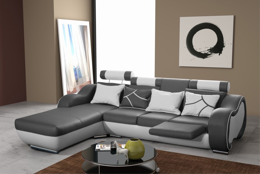 Угловой диван с подголовниками