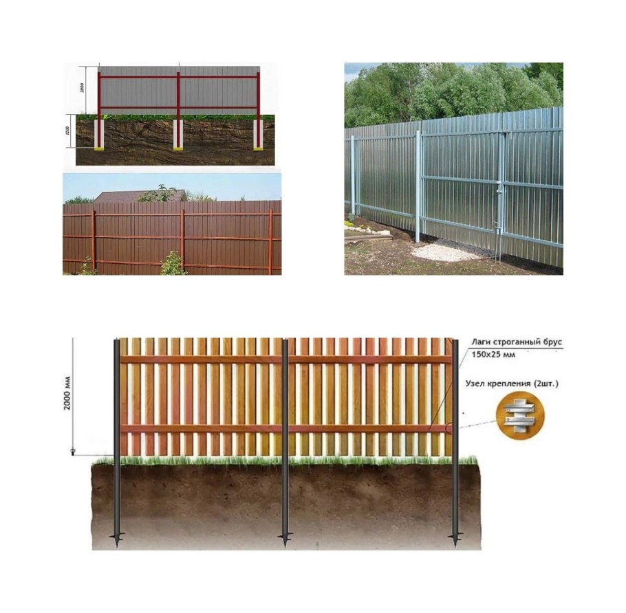 Ворота 4500 откатные профнастил