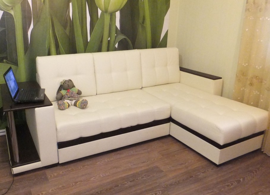 Диван Атланта угловой много мебели белый