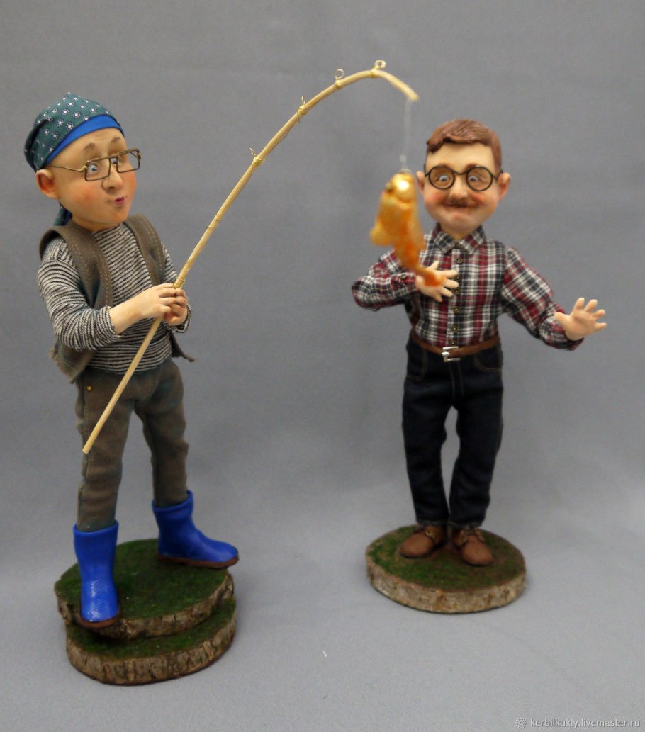 Текстильная кукла охотник