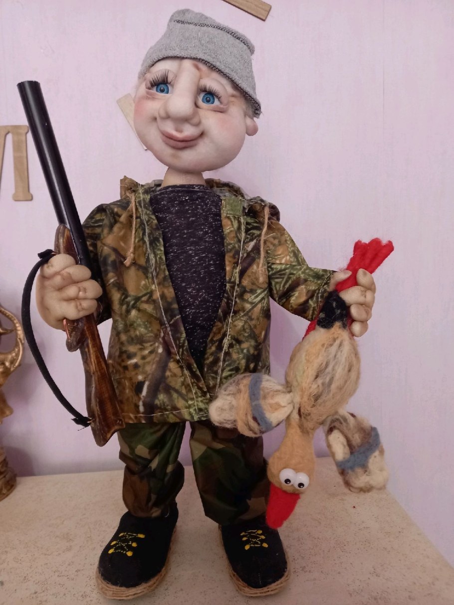 Штоф кукла-бар "Рыбак"