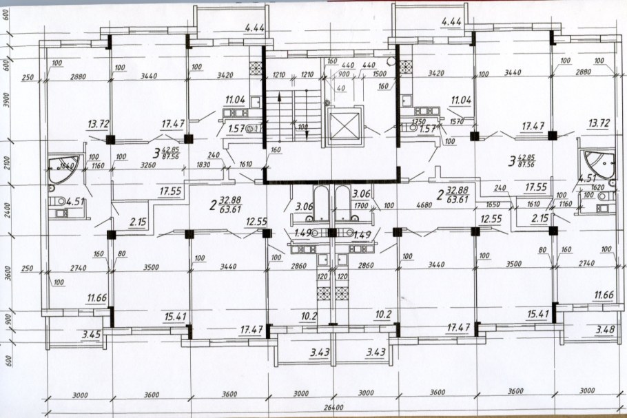 Монолитный каркас многоэтажного здания план
