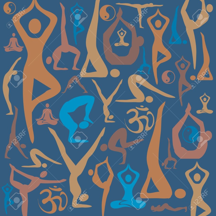 Йога фон вектор