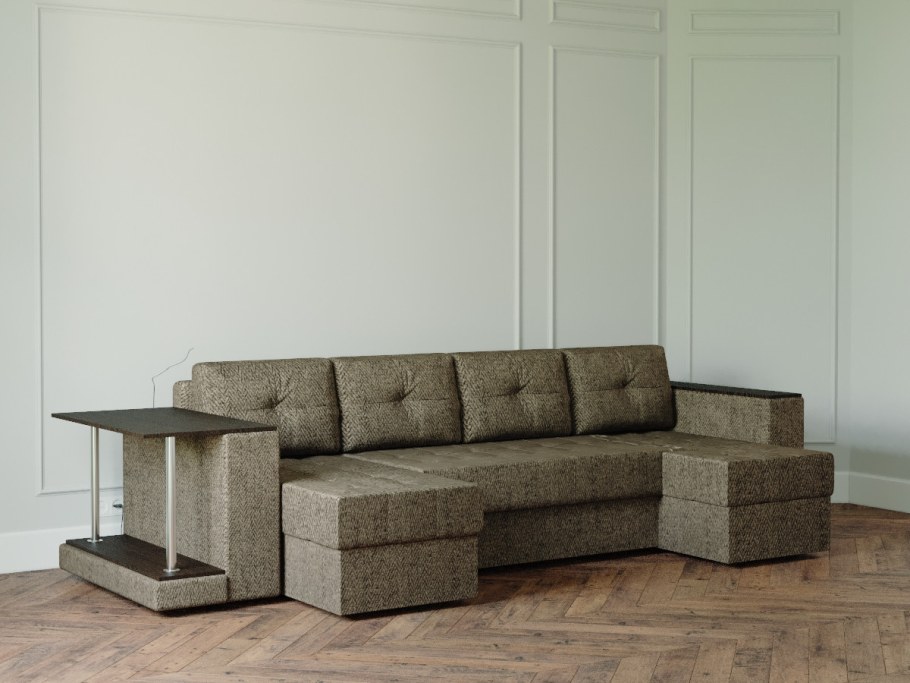 Гостиная с п образным диваном