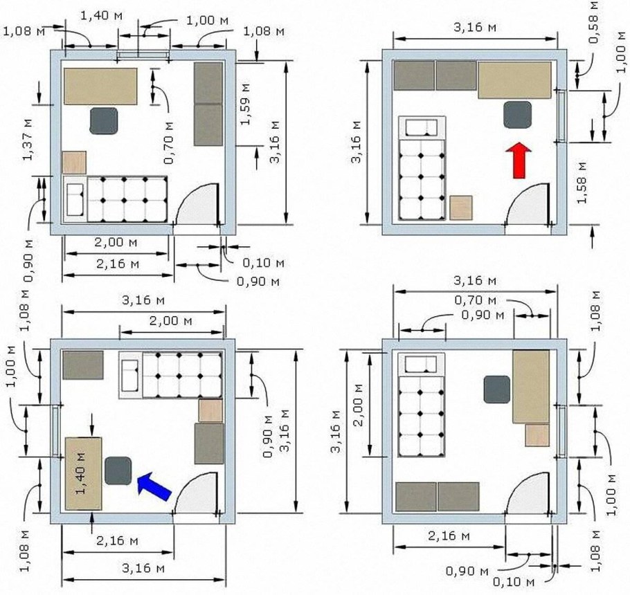 Расстановка мебели в спальне с размерами