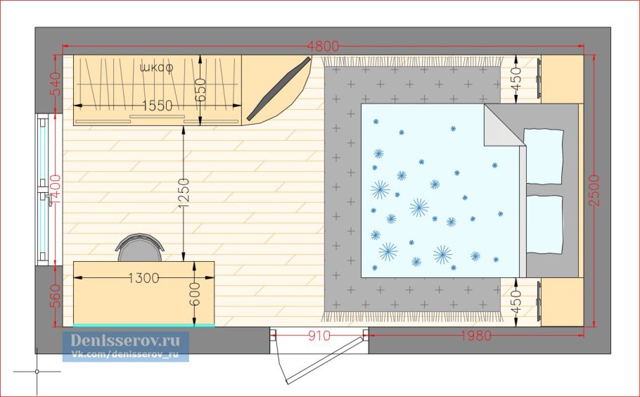 Спальня 11кв