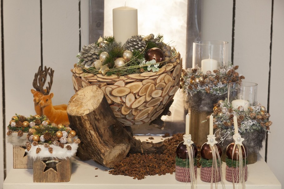Новогодние композиции из натуральных материалов