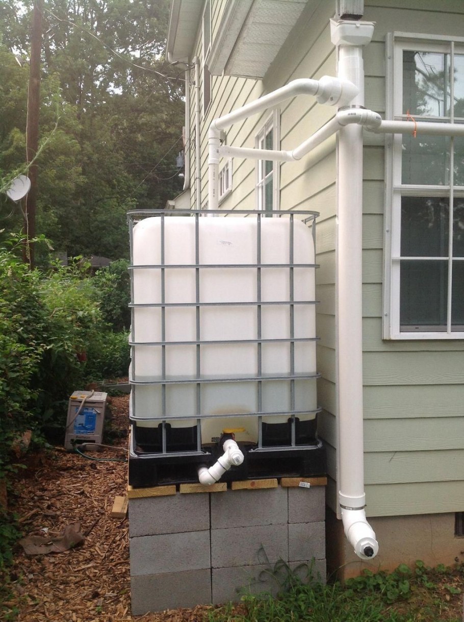 Сбор дождевой воды в еврокуб