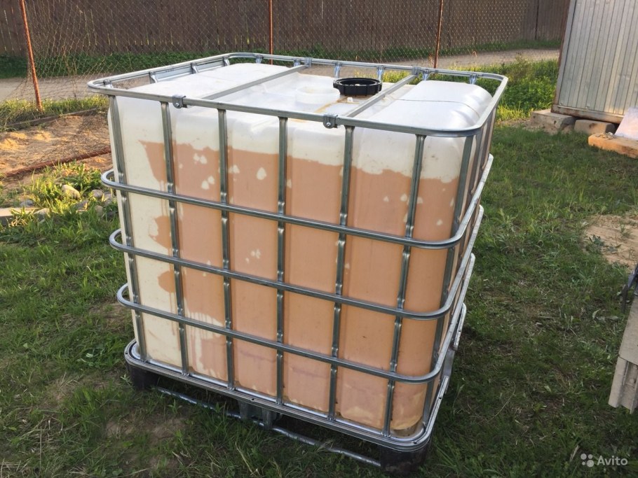 Система сбора дождевой воды в еврокубы