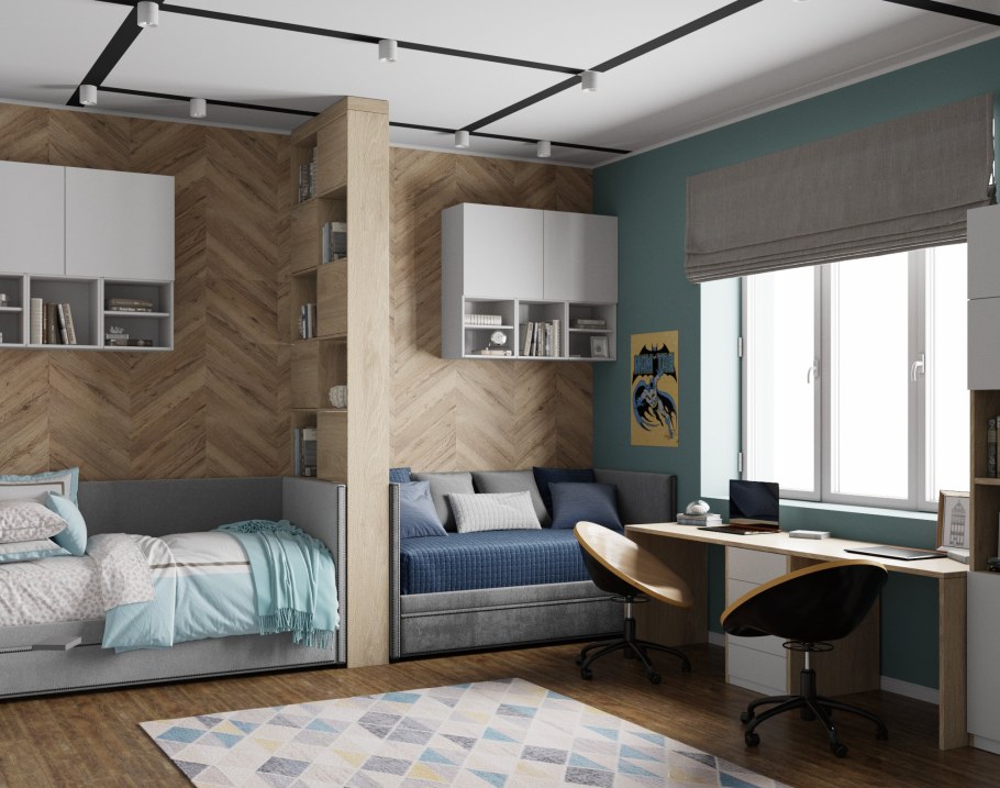 Комната для бвухмальчиклв с балконом