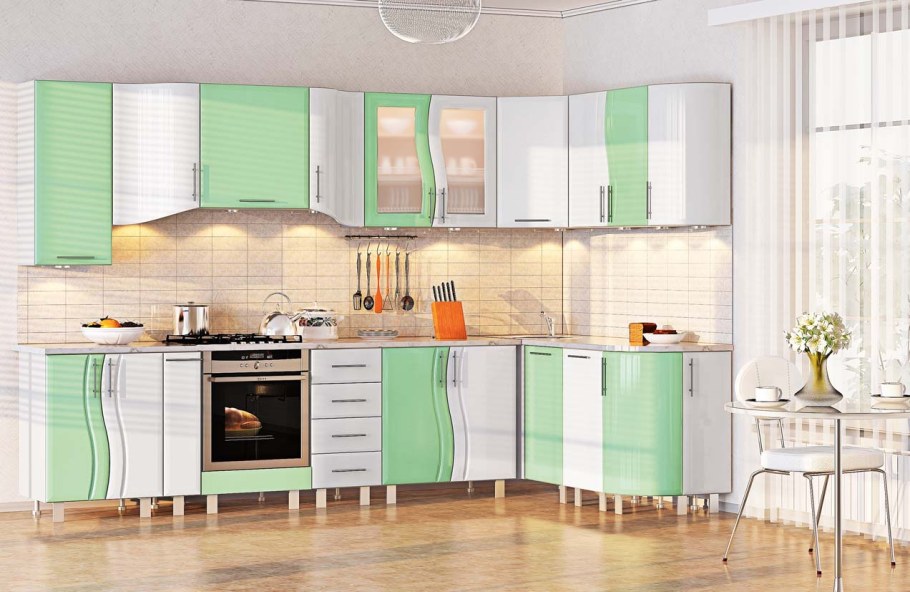 Кухня Виола глянец желтая