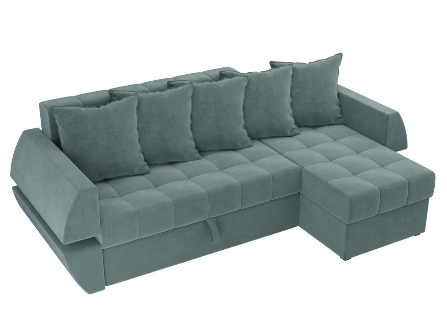 Диван прямой Атлантида коричневый микровельвет