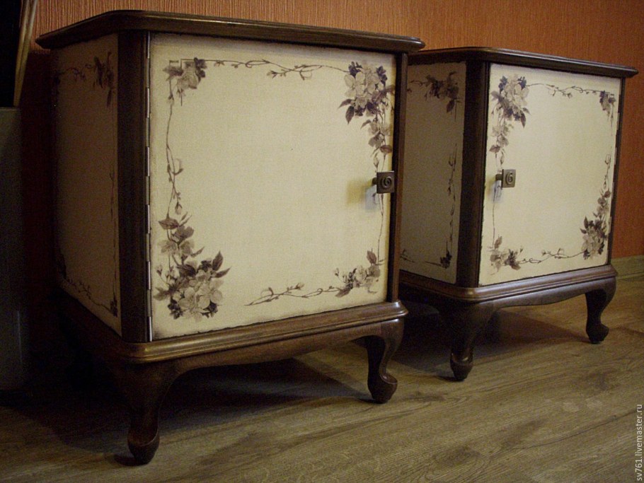 Декупаж тумбочки