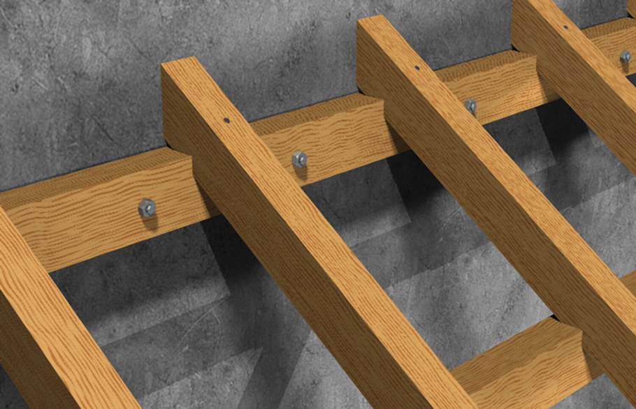 Анкерное основание колонны бруса 150х150