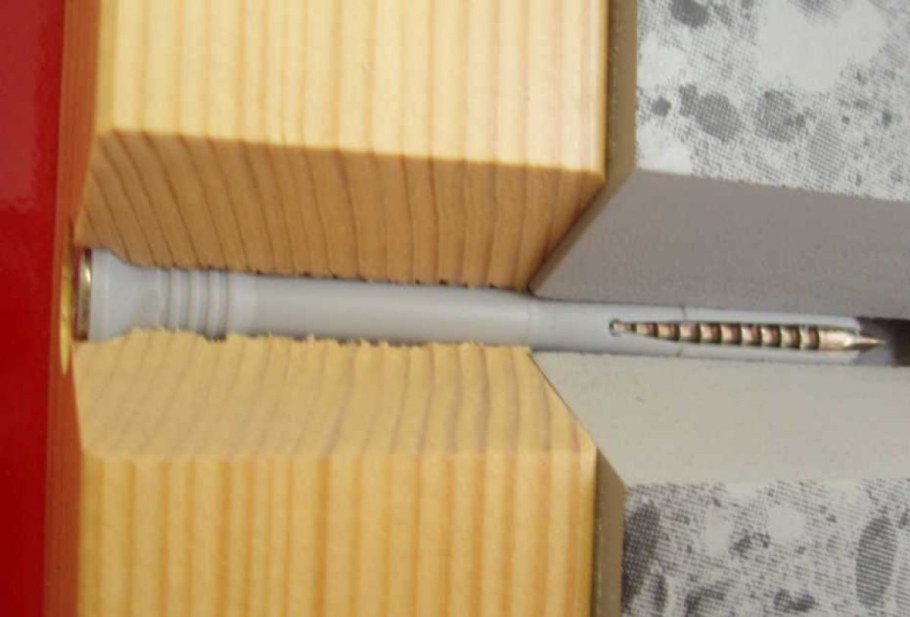 Крепление доски 50*150 к газобетонной стене сбоку