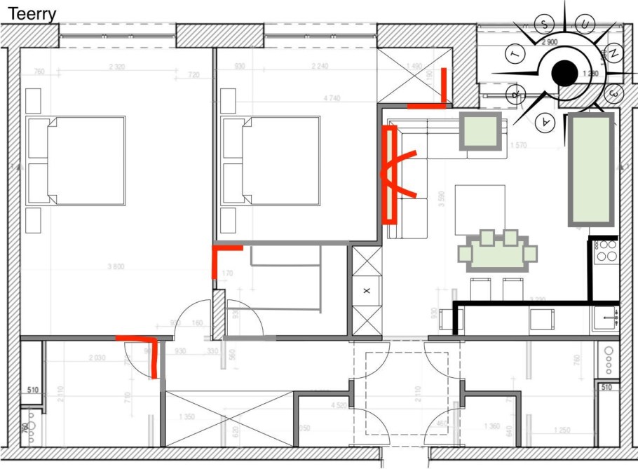 Из двушки в трешку 70 кв перепланировка