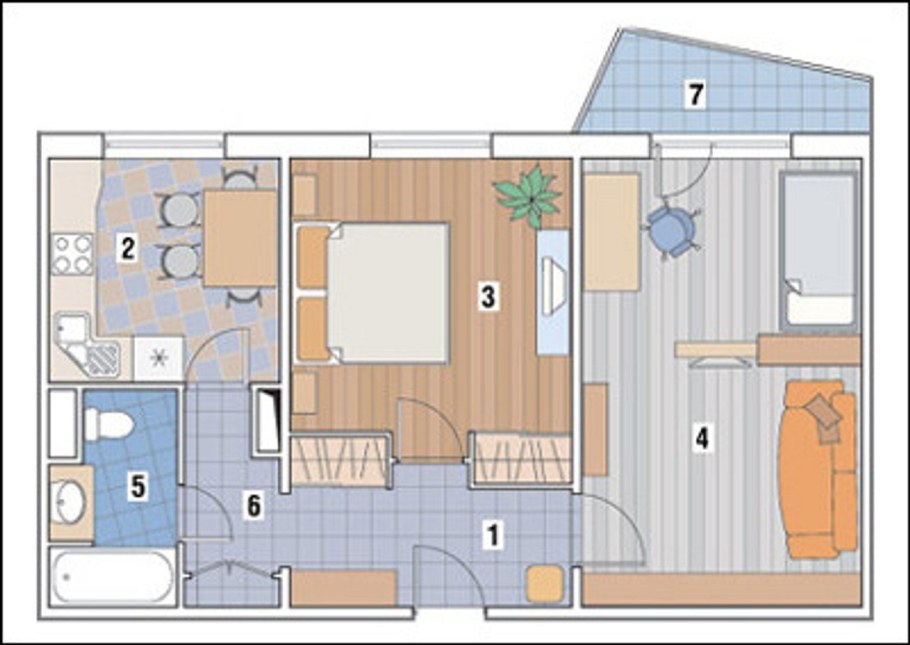 Евродвушка планировка 40 кв для семьи с ребенком