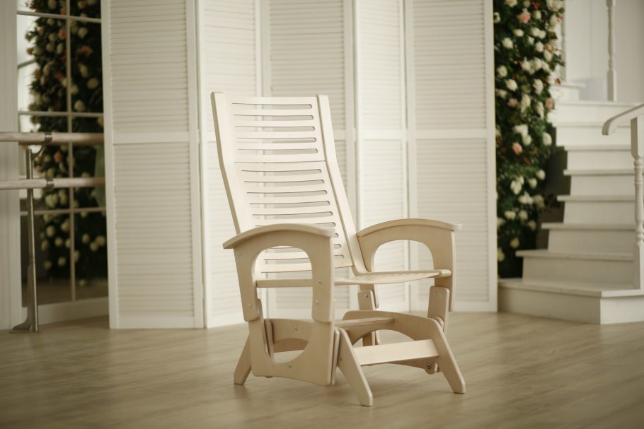 Кресло-глайдер МЕБЕЛЬИМПЕКС комфорт Эстет натуральное дерево/Melva 70