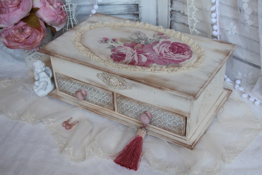 Шкатулка Прованс шебби Шик декупаж