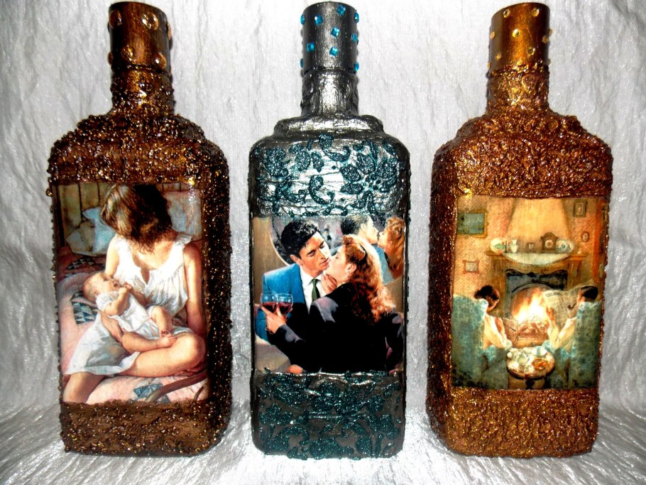 Бутылочный декупаж