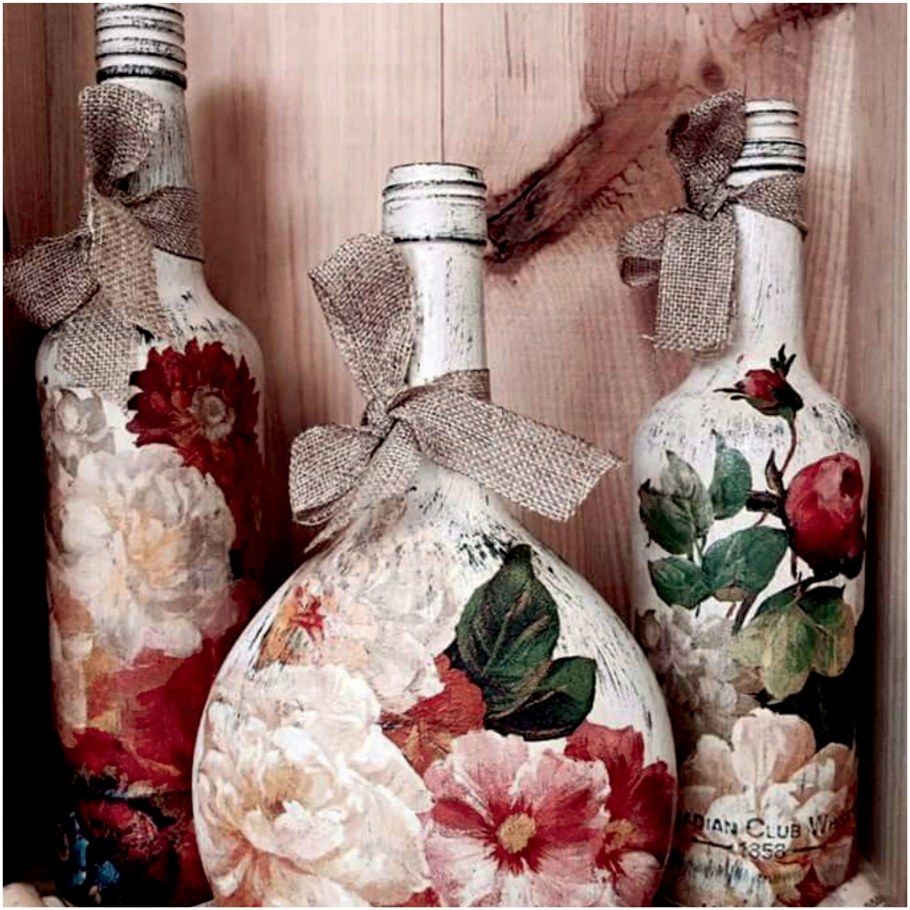 Декупаж бутылок