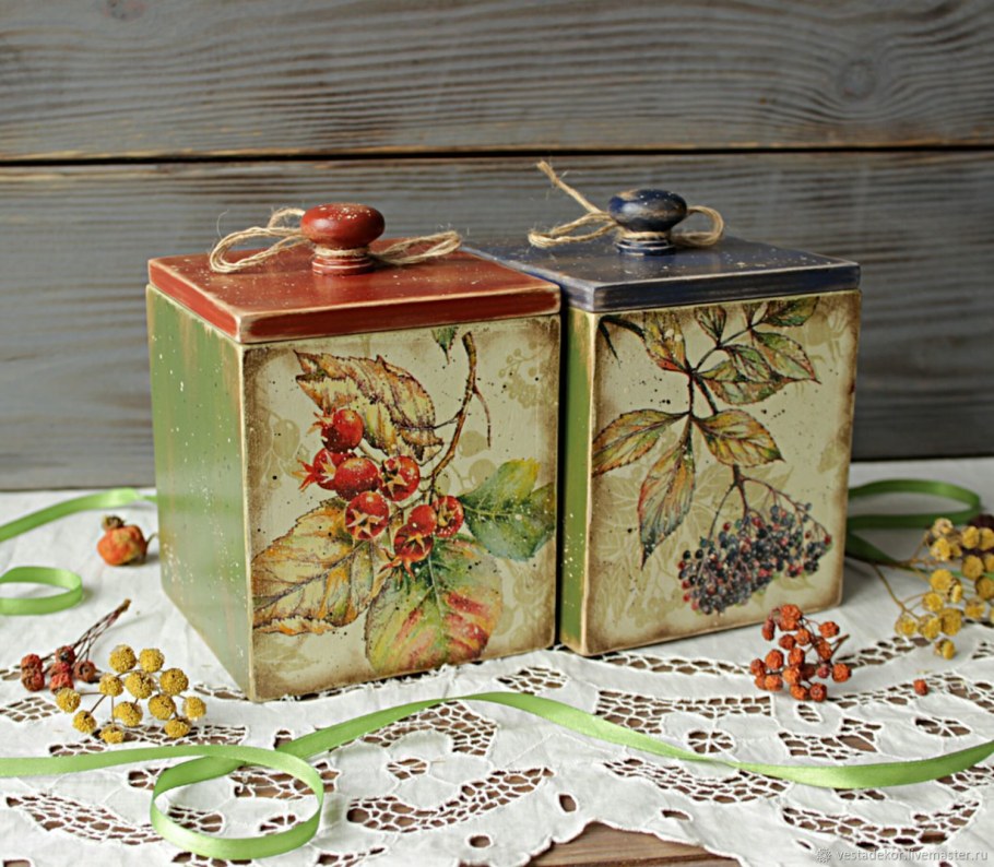 Декупаж короба