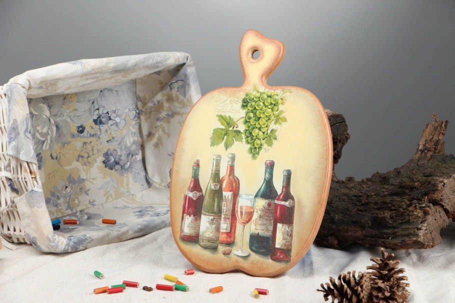 Декупаж кухонной доски