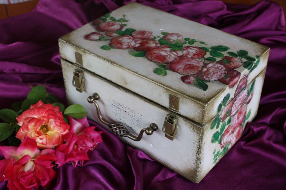 Декупаж шкатулки шебби Шик