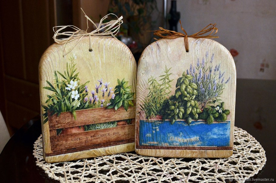 Декупаж кухонной доски