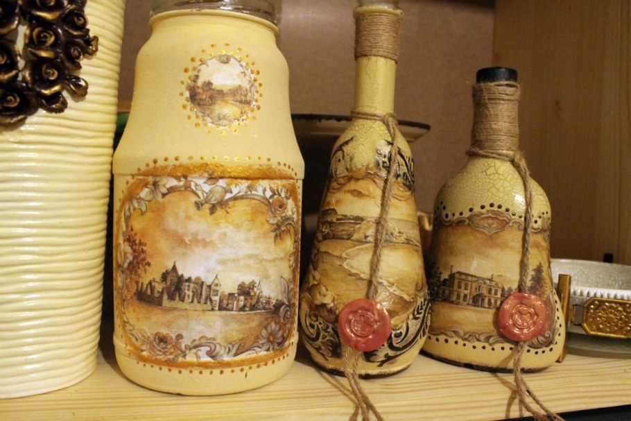 Декупаж бутылок