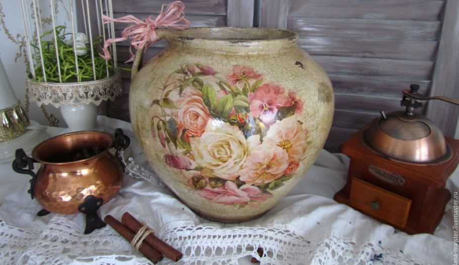 Декупаж вазы