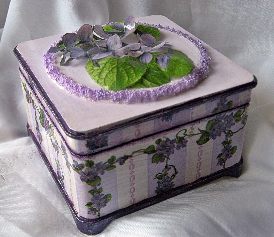 Декупаж коробочки шкатулки