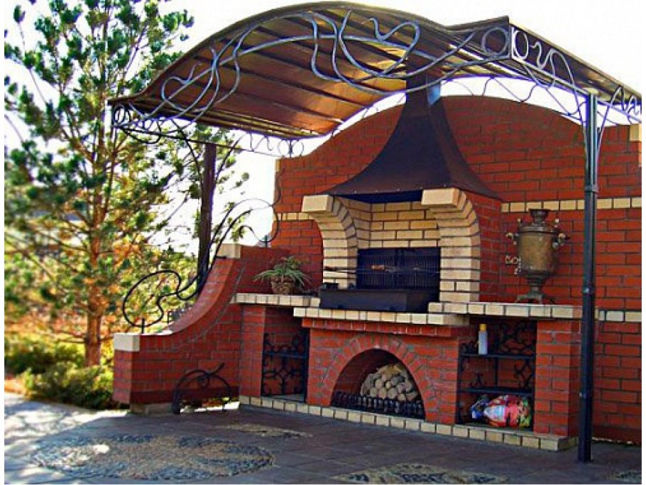 Комплекс барбекю мангал казан коптильная