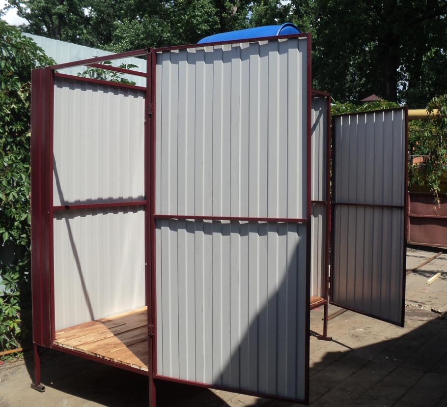 Летний душ из профнастила