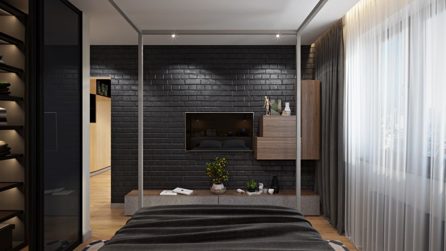 Кухня интерьер п44т трешка