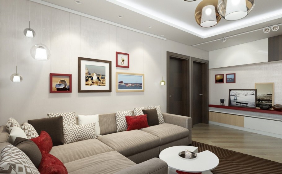 Гостиная в трешке п44т