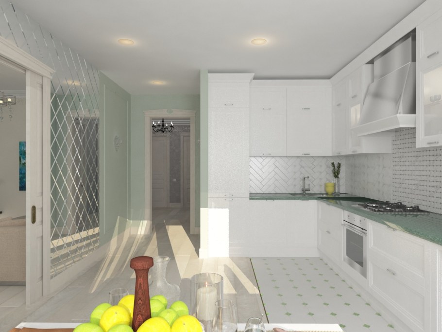 Интерьер трехкомнатной квартиры п44т