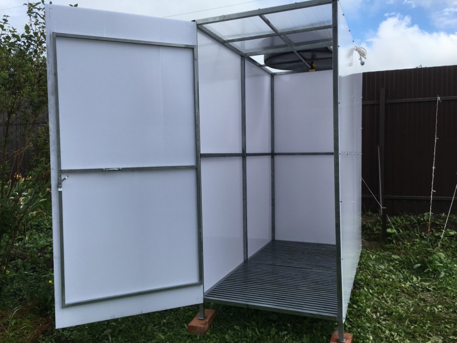 Душевая кабина лето бак 120л с ТЭНОМ С обшивкой