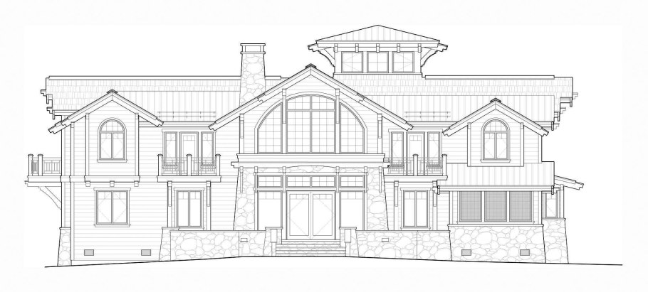 Проект дома сбоку чертеж